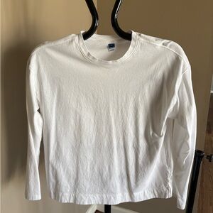 Old Navy White Long Sleeve Tee